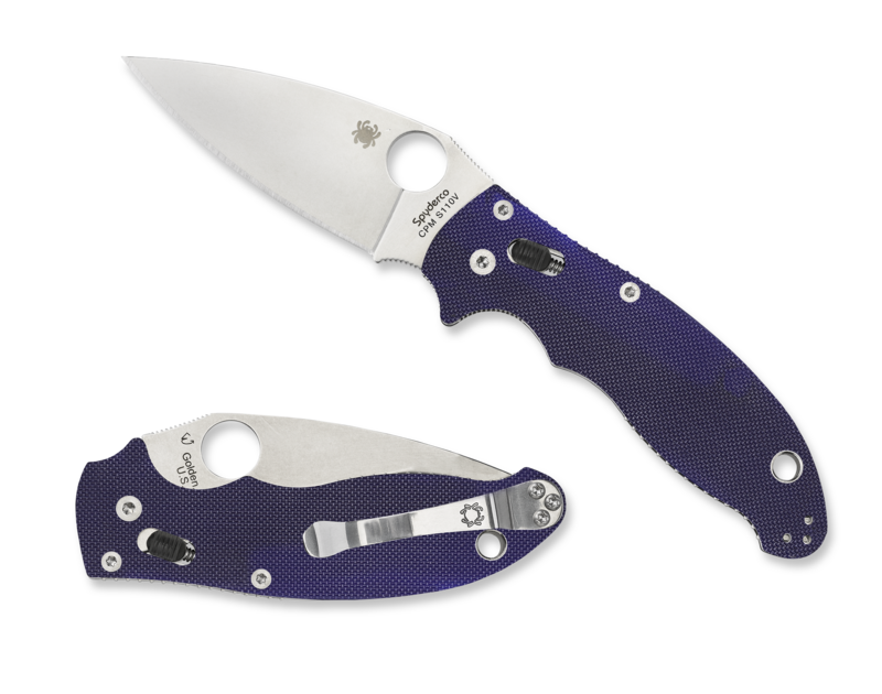 Spyderco Manix 2 Knife Dark Blue G-10 (3.37" CPM-S110V) C101GPDBL2