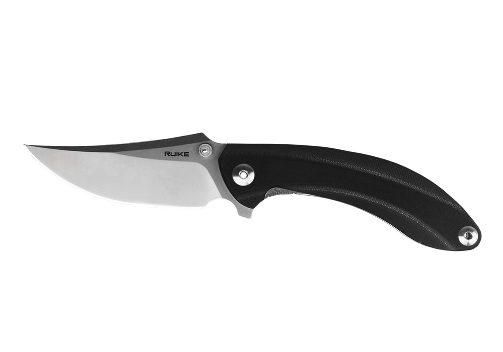 Ruike Liner Lock Folding Knife Black G-10 (3.54" Bead Blast) P155-B