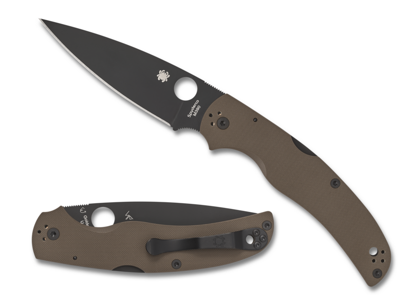 Spyderco Native Chief SPRINT RUN Lockback Knife Brown G-10 (4.08" Black) C244GPDBNBK