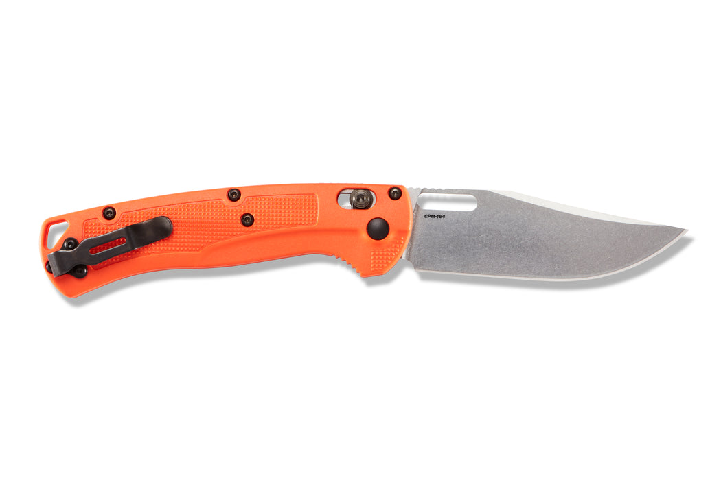 Benchmade Taggedout AXIS Lock Knife Orange Grivory (3.5" Stonewash) 15535