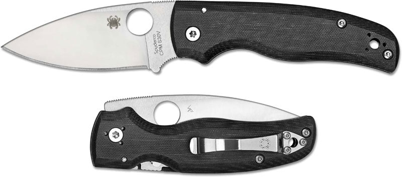 Spyderco Shaman Compression Lock Knife Black G-10 (3.58" Satin) C229GP