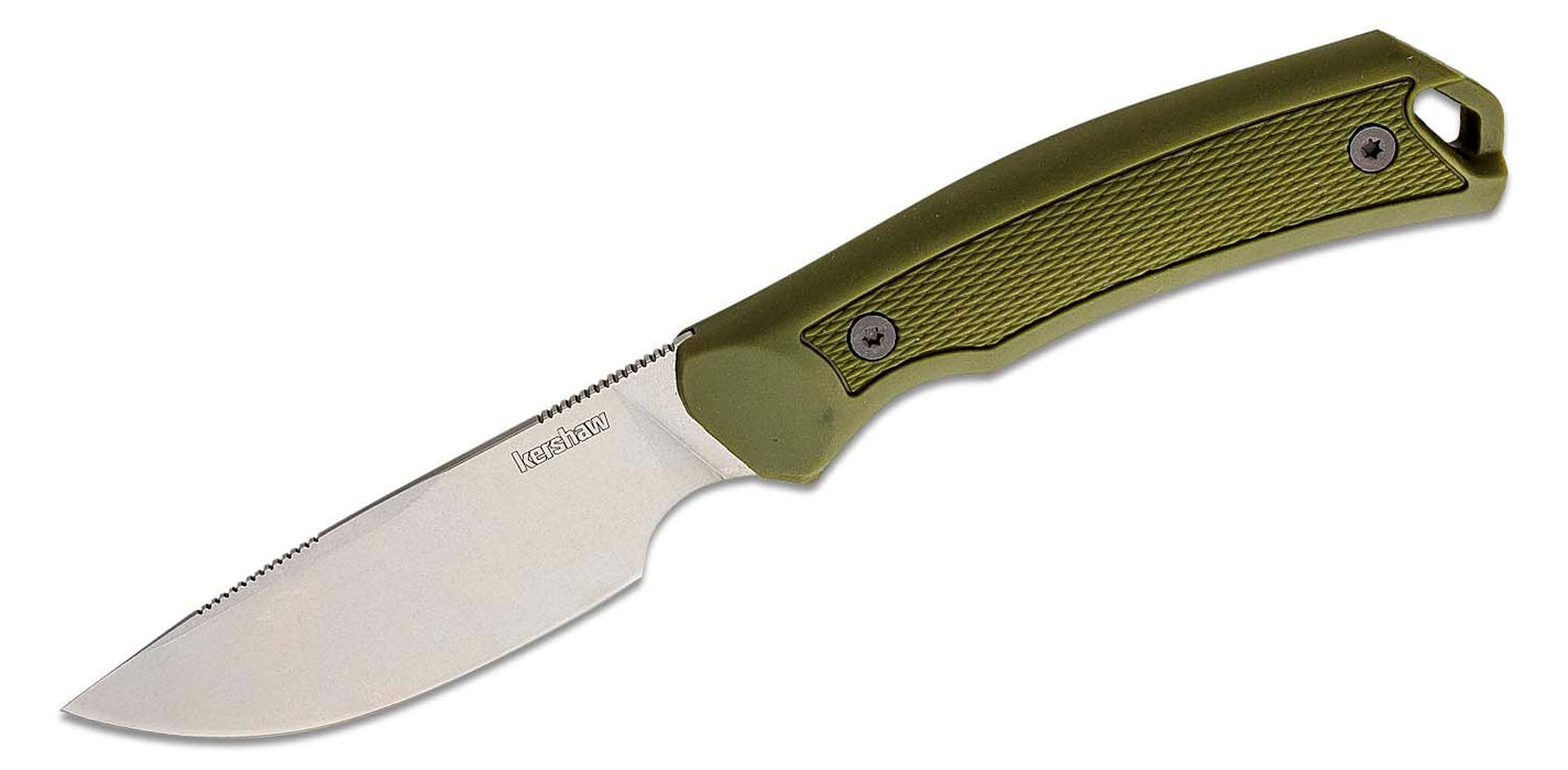 Kershaw Deschutes Skinner Fixed Blade Knife Green (3.9" Stonewash) 1883