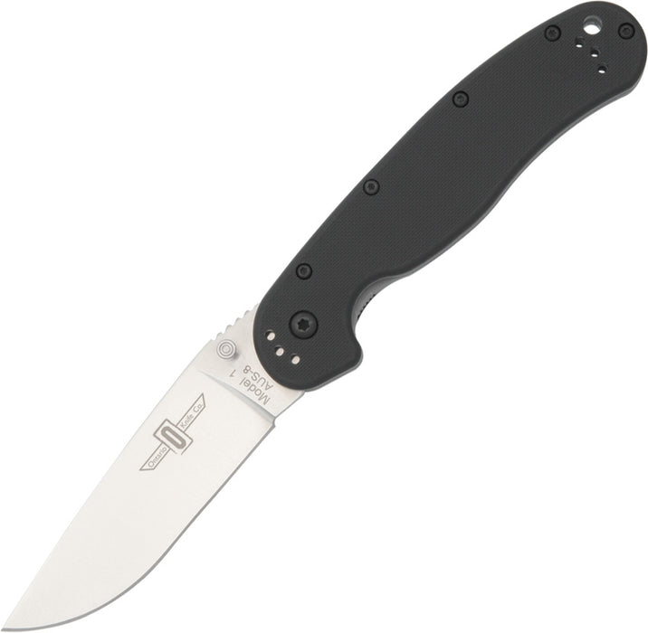 Ontario RAT Model 1 Liner Lock Knife Black (3.5" Satin) 8848