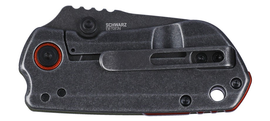 CRKT Schwarz Overland Compact Frame Lock Knife OD Green G-10 (2.24" Black) 6277