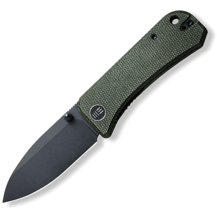 WE Knife Co Banter Liner Lock Knife Green Micarta (2.9" Black SW) 2004J