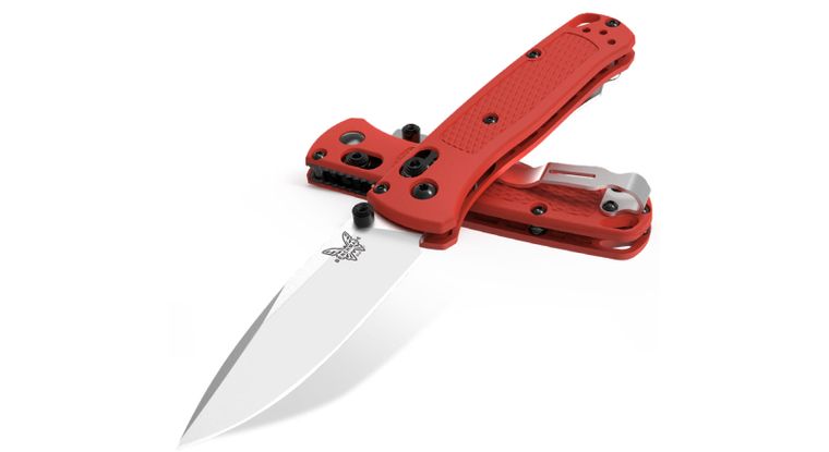 Benchmade Mini Bugout AXIS Lock Knife Mesa Red Grivory (2.82" Satin) 533-04