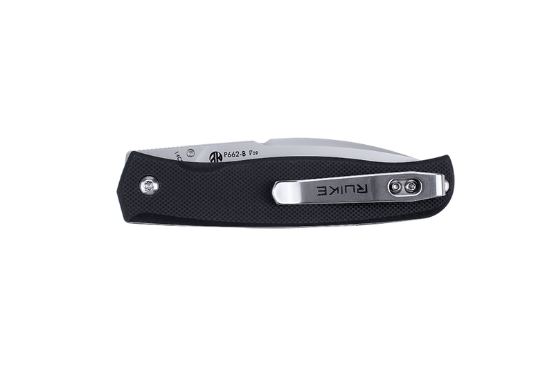 Ruike Liner Lock Folding Knife Black G-10 (2.91" Bead Blast) P662-B