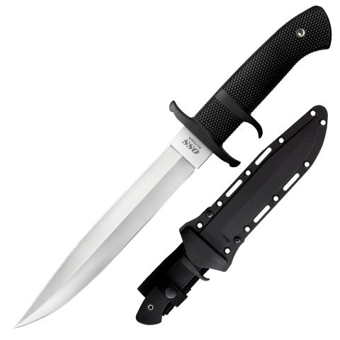 Cold Steel OSS Double-Edged Fighter fixed blade knife Knife (8.25" Satin) 39LSSC
