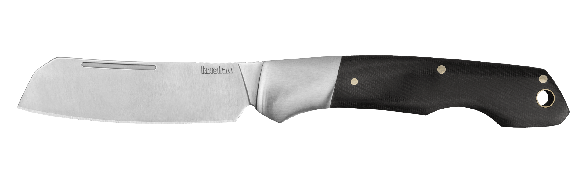 Kershaw Parley Cleaver Slip Joint Folding Knife Black Polished Micarta (3.1" Satin) 4384