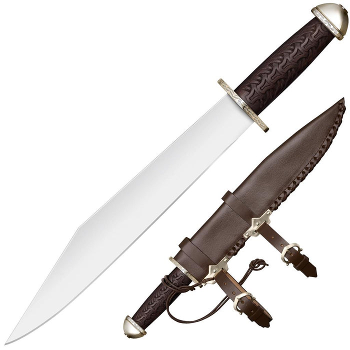 Cold Steel Chieftan's Sax Fixed Blade Knife Sal Wood (13.8" Satin) 88HUK