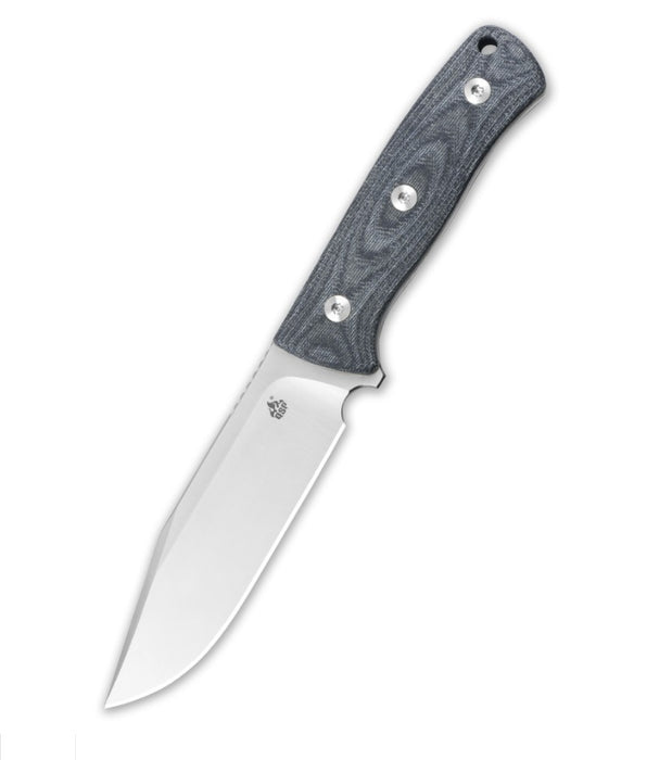 QSP Bison Fixed Blade Knife Linen Micarta (4.5" Satin D2) QS134B