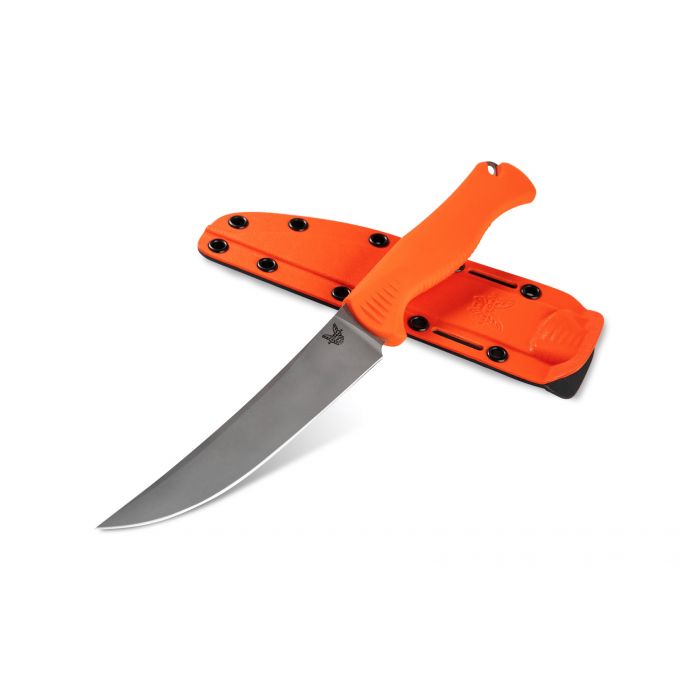 Benchmade Meatcrafter Fixed Blade Hunting Knife Orange (6.08" Satin) 15500