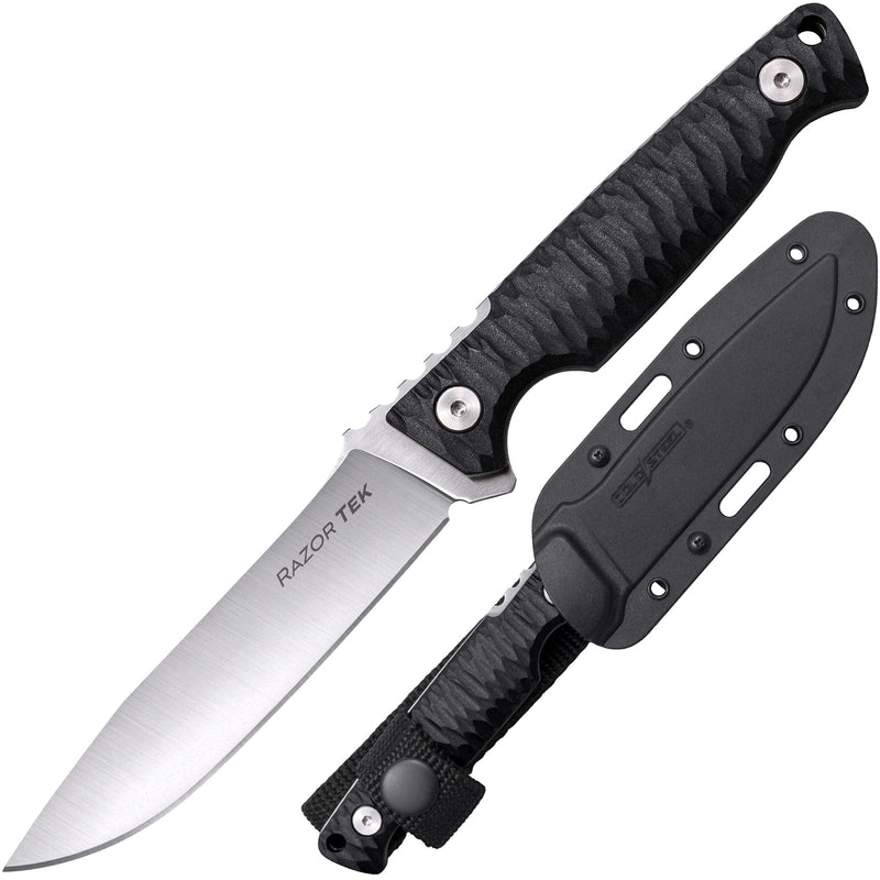 Cold Steel Razor Tek Fixed Blade Knife Black GFN (4" Satin) CS-FX-4RZR