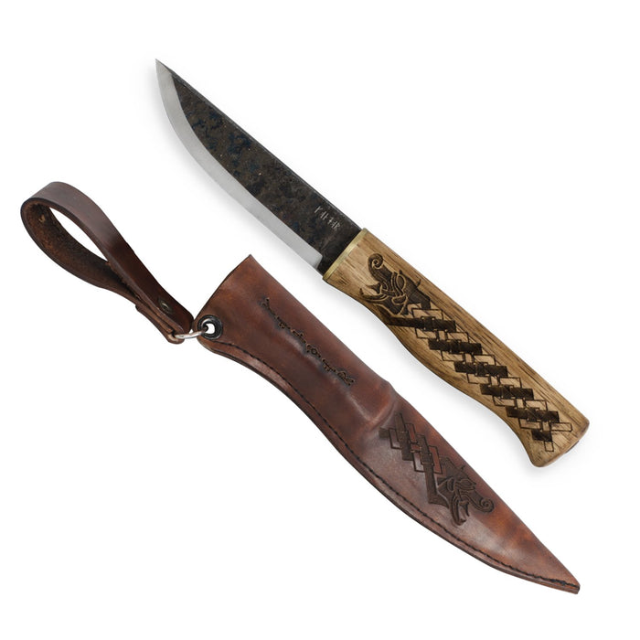 Condor Norse Dragon Knife fixed blade knife Hickory Wood (3.9" Natural) CTK1021-3.8HC